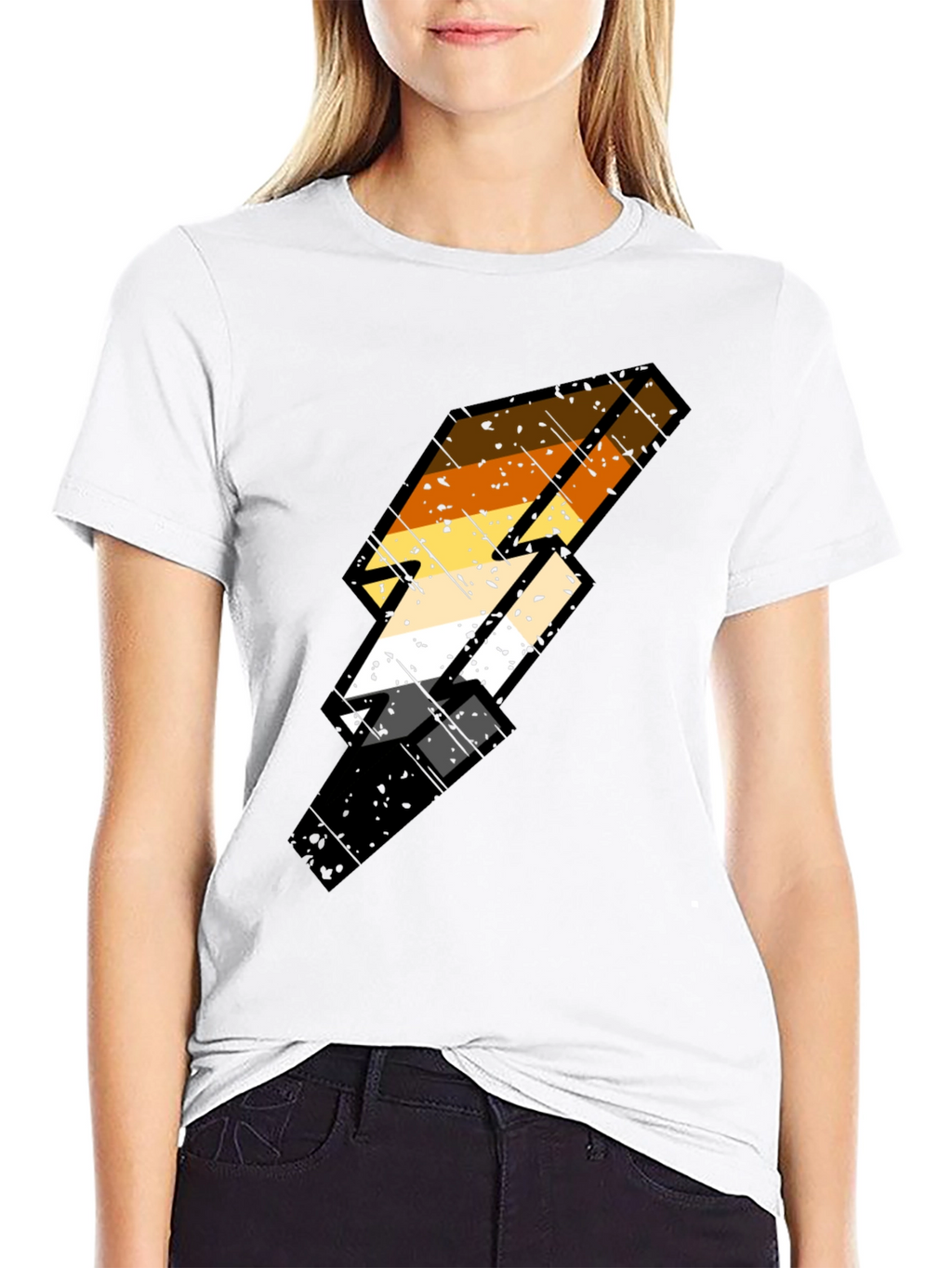 Bear Pride Lightning Bolt Black Tee