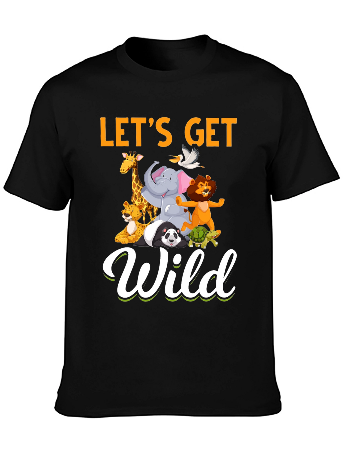 Lets Get Wild Animal Graphic T-Shirt