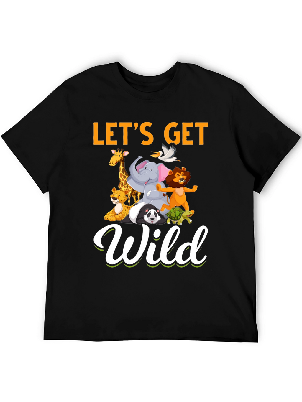 Lets Get Wild Animal Graphic T-Shirt