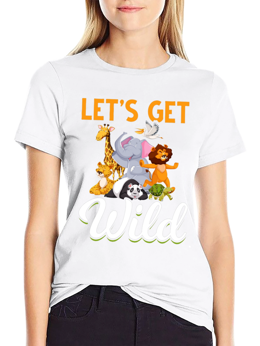 Lets Get Wild Animal Graphic T-Shirt