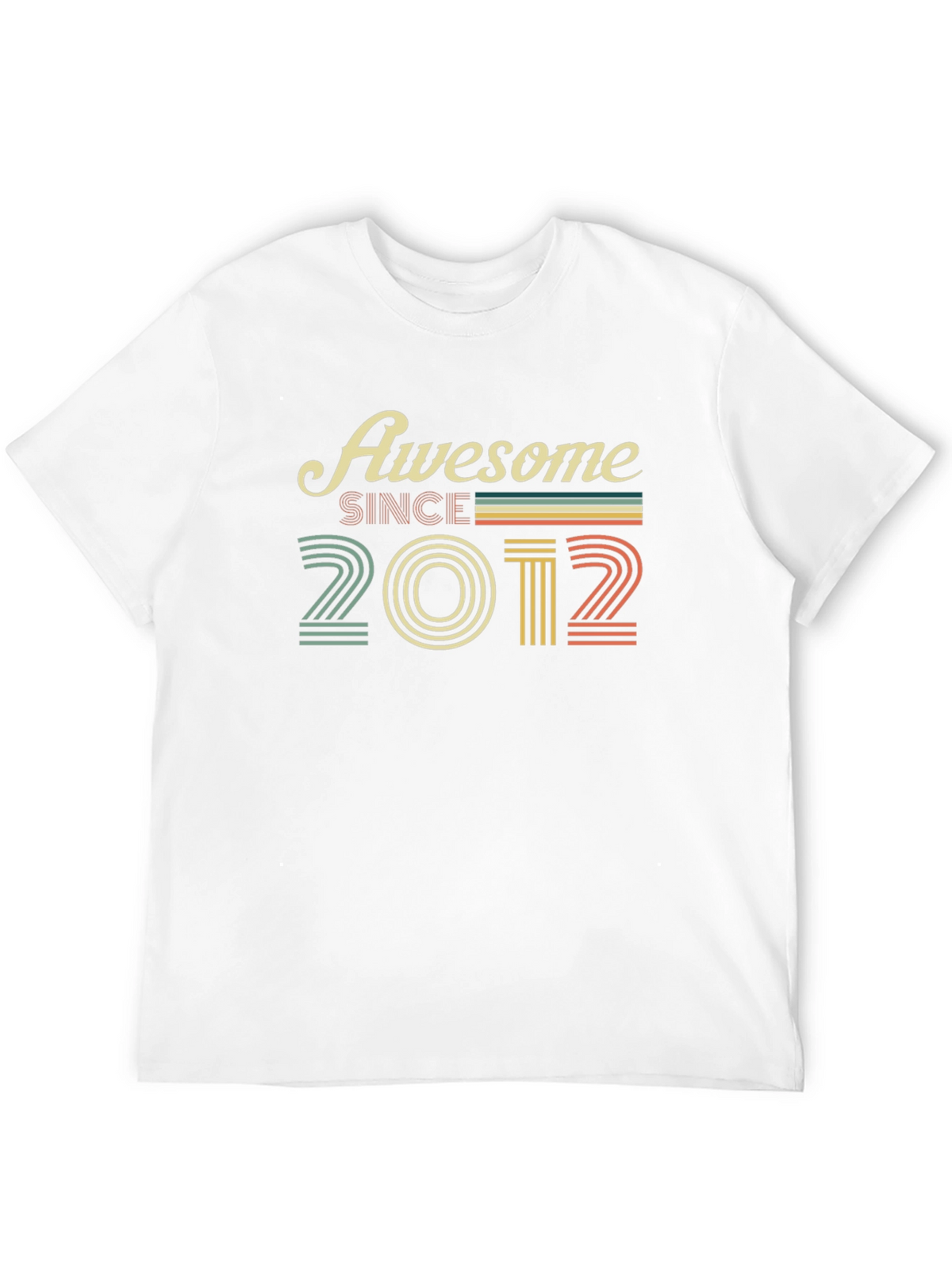 Awesome Since 2012 Black Graphic T-Shirt