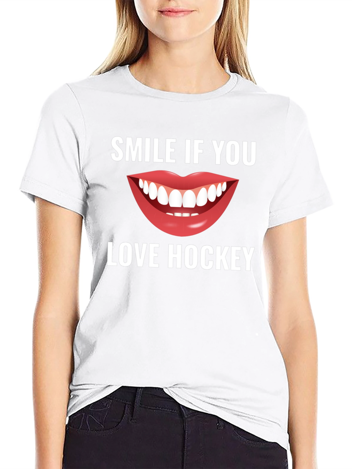Smile If You Love Hockey T-Shirt