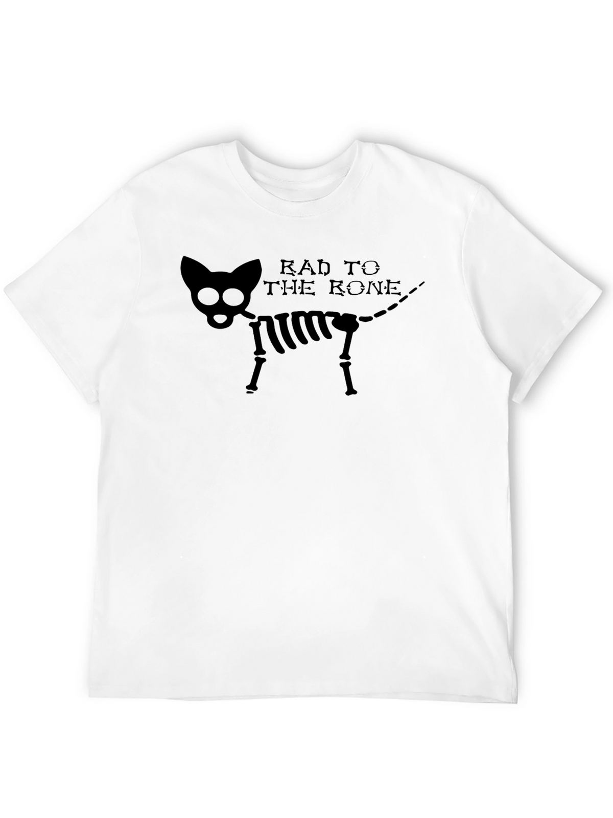 Rad to the Bone Cat Skeleton Graphic Tee