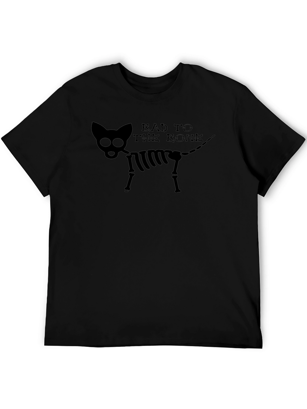 Rad to the Bone Cat Skeleton Graphic Tee