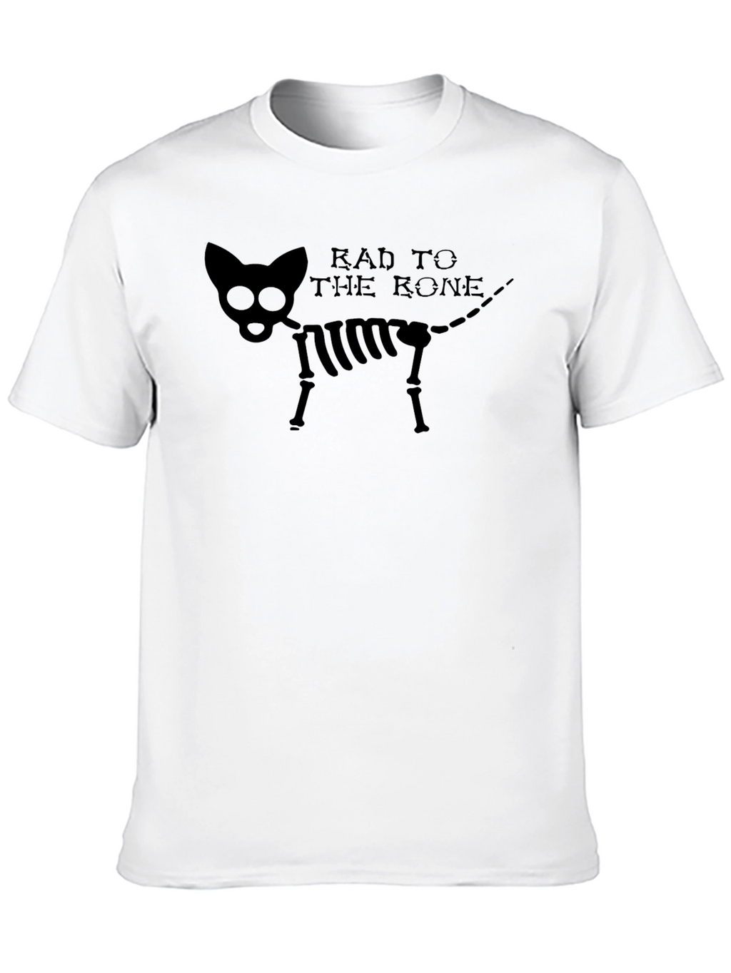 Rad to the Bone Cat Skeleton Graphic Tee