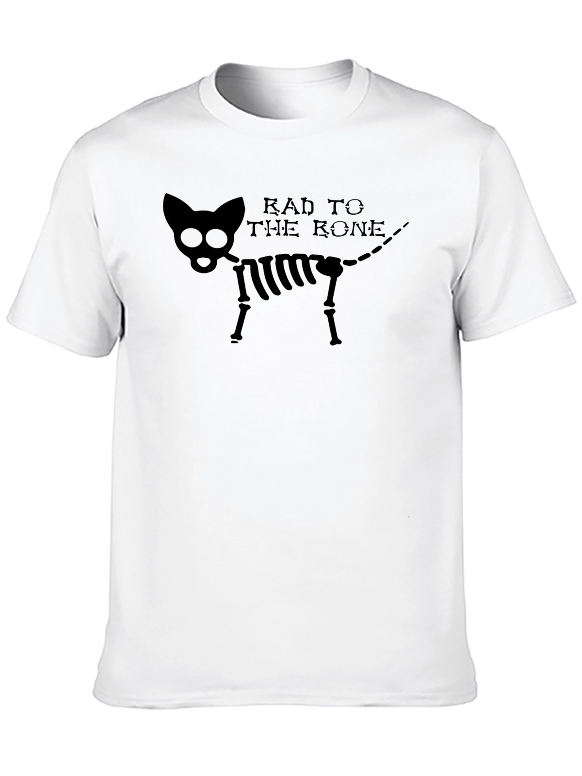 Rad to the Bone Cat Skeleton Graphic Tee