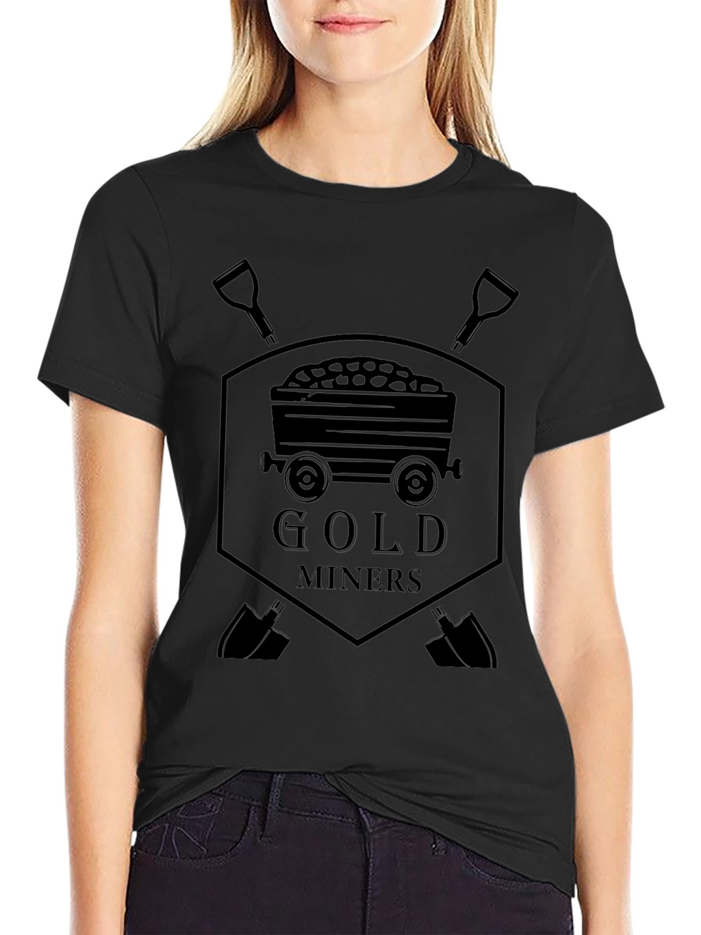 Gold Miners Graphic T-Shirt - Black Cotton Tee