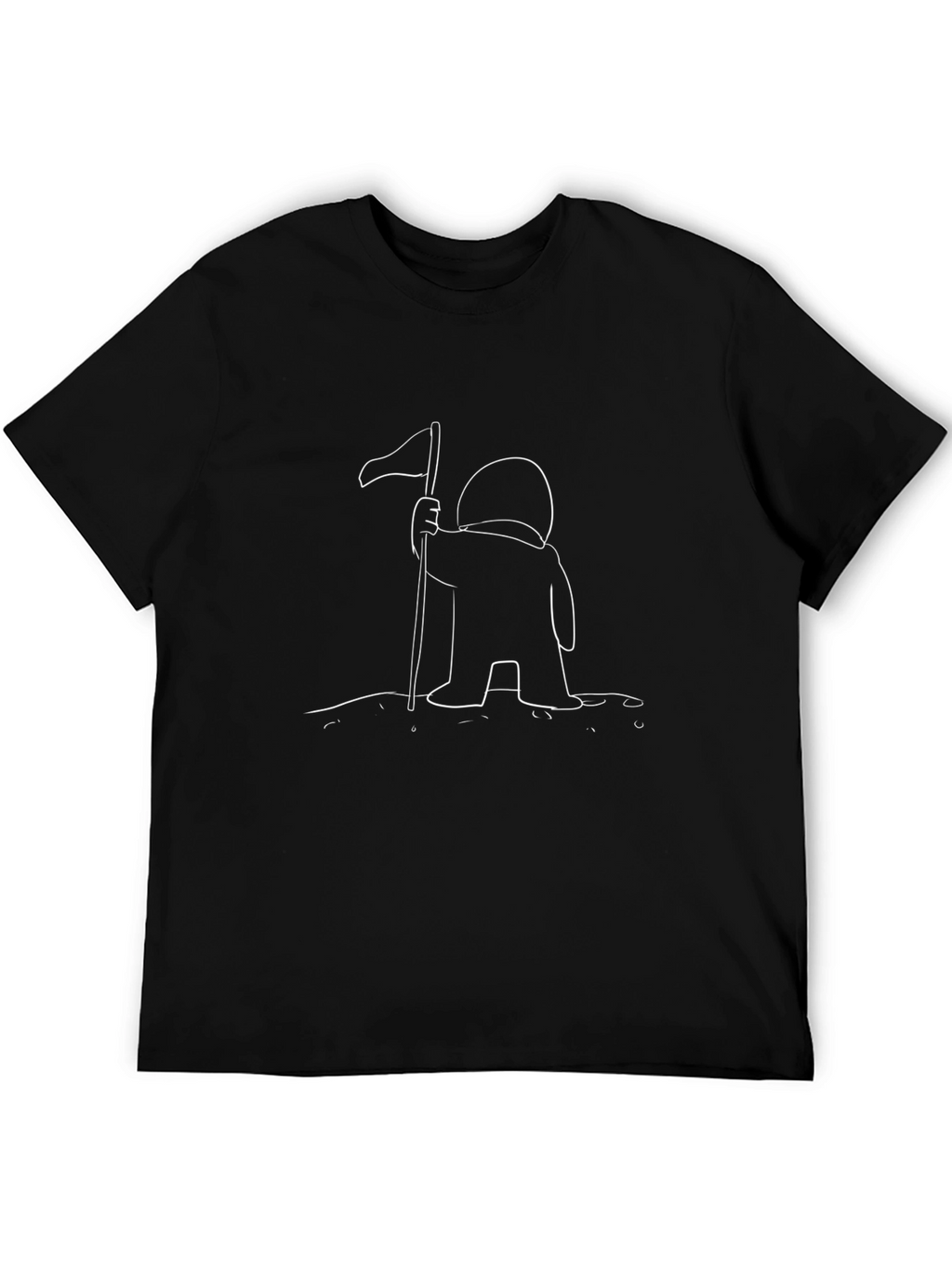 Astronaut Graphic Tee - Black Cotton T-Shirt