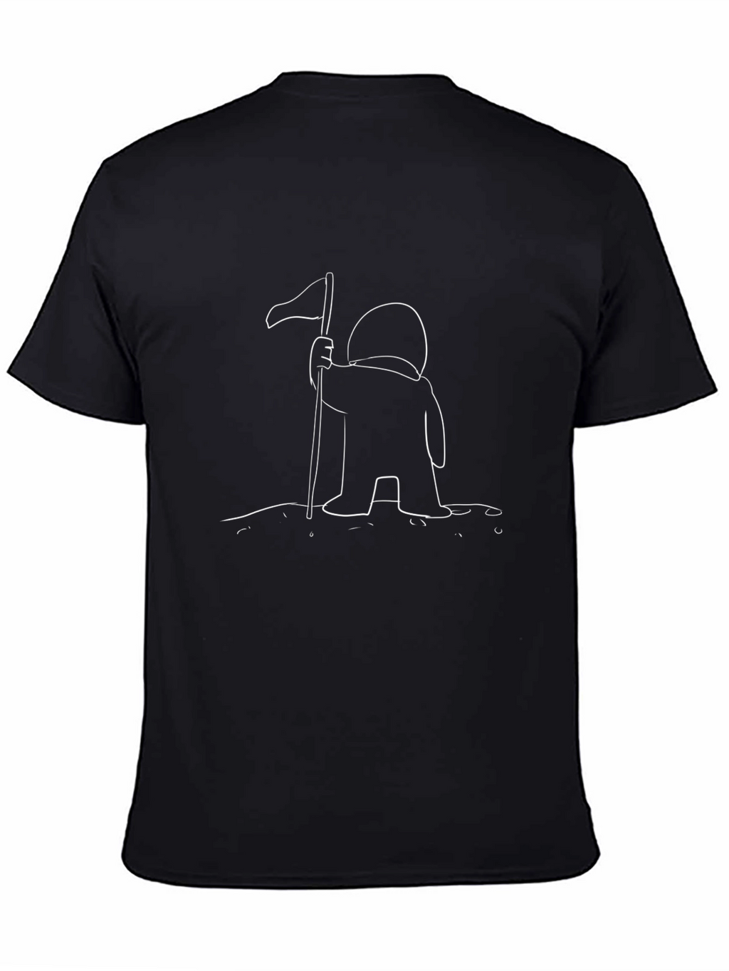 Astronaut Graphic Tee - Black Cotton T-Shirt