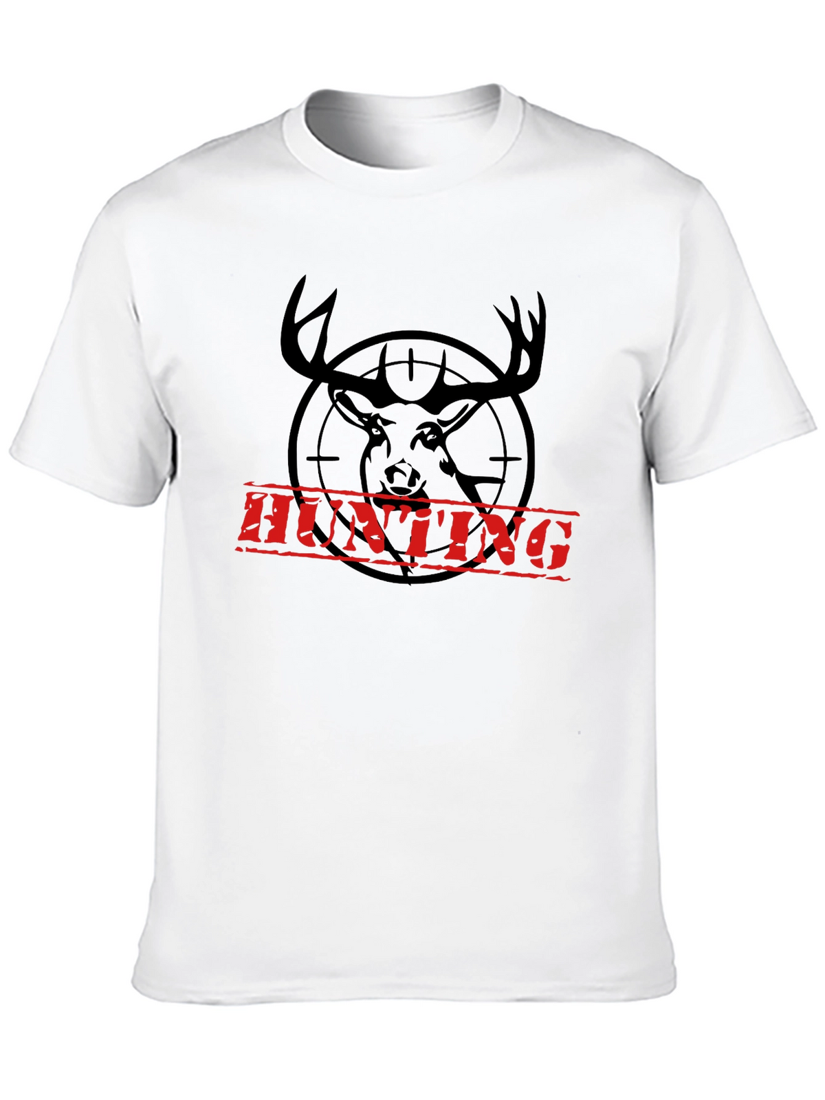 Hunting Deer Graphic T-Shirt - Black