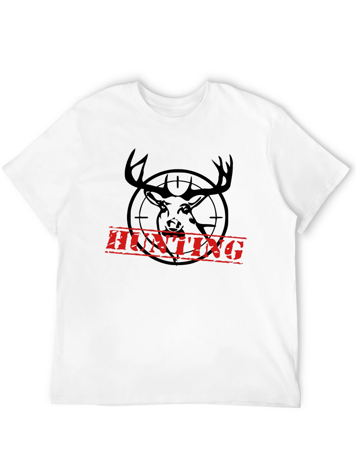 Hunting Deer Graphic T-Shirt - Black