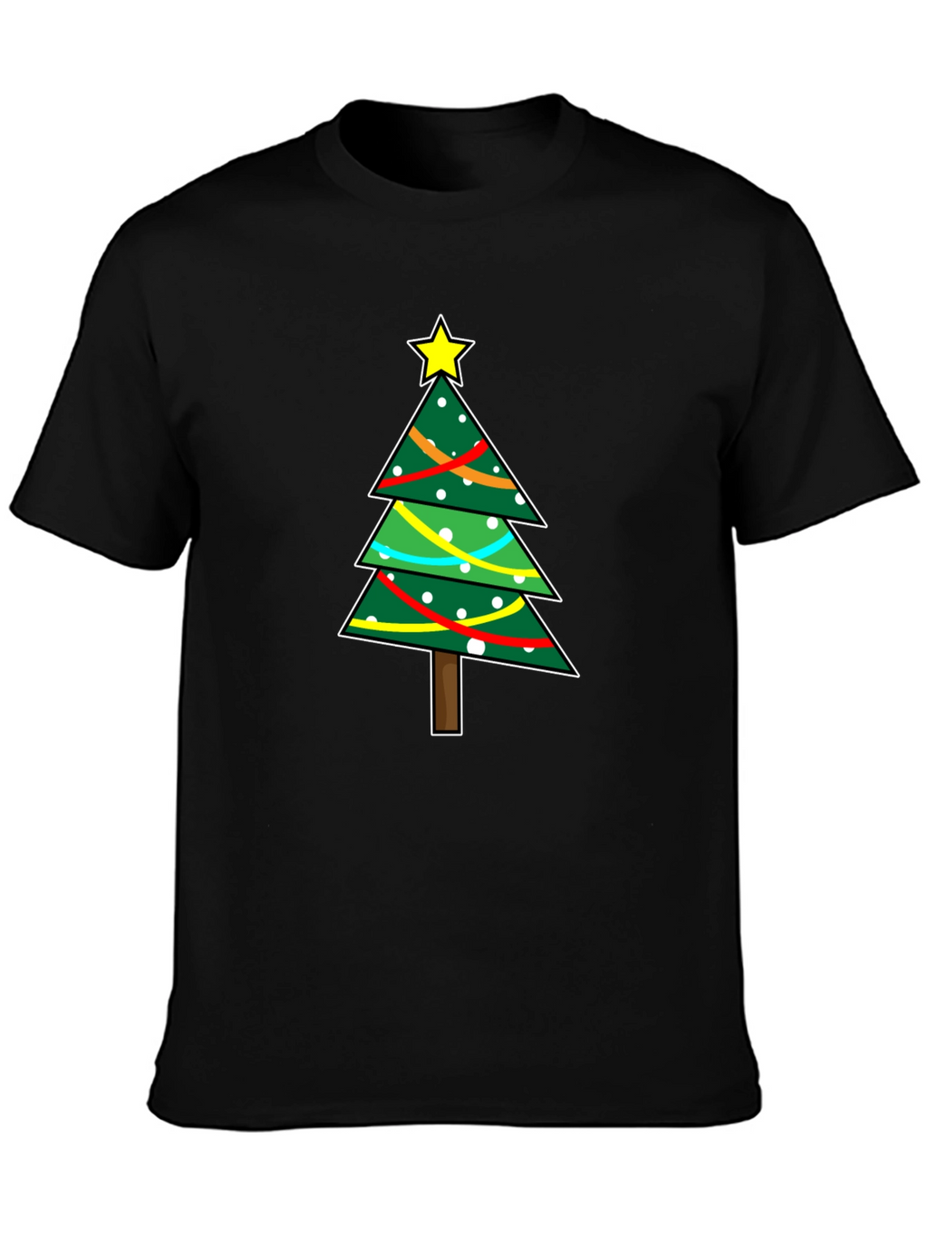 Festive Christmas Tree Graphic T-Shirt