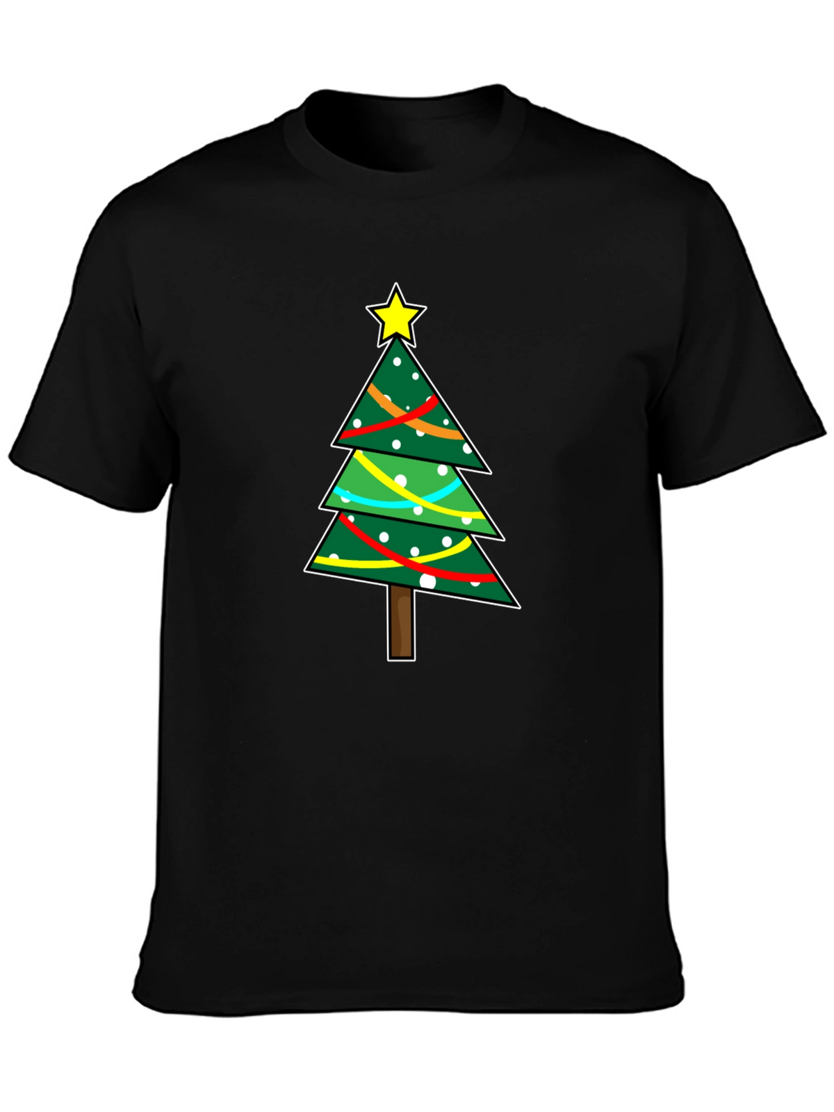Festive Christmas Tree Graphic T-Shirt
