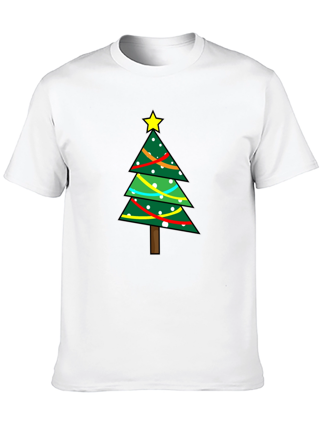 Festive Christmas Tree Graphic T-Shirt