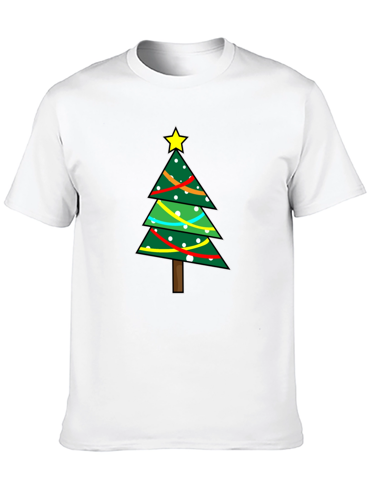 Festive Christmas Tree Graphic T-Shirt