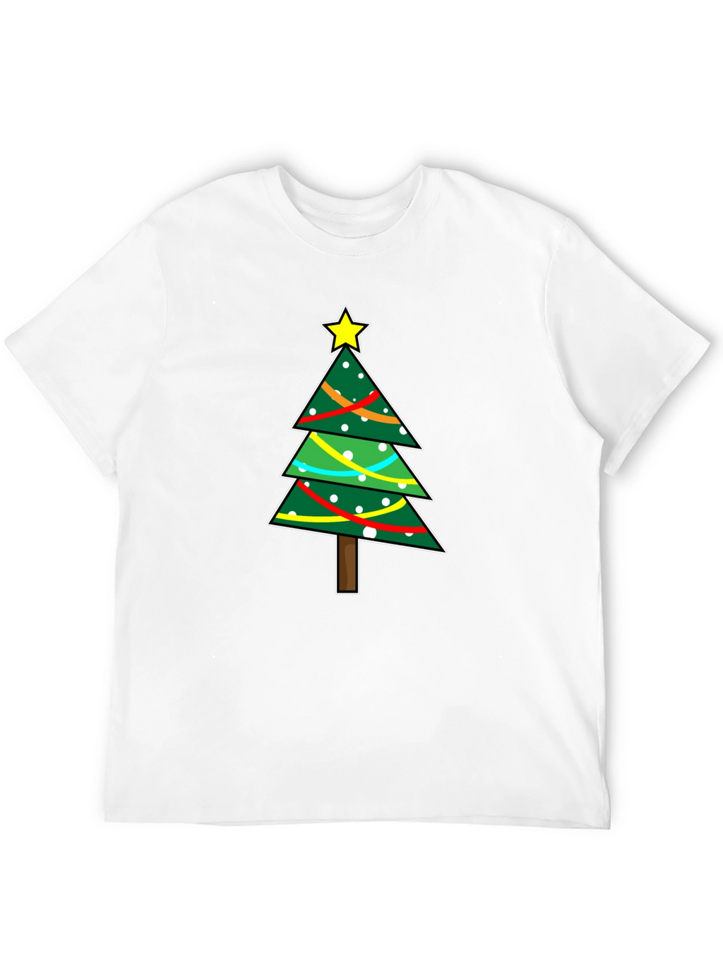 Festive Christmas Tree Graphic T-Shirt
