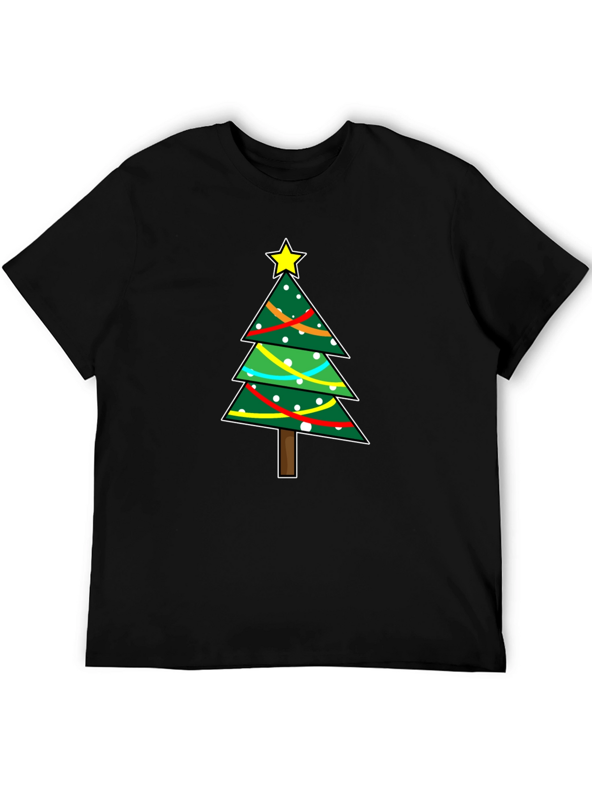 Festive Christmas Tree Graphic T-Shirt