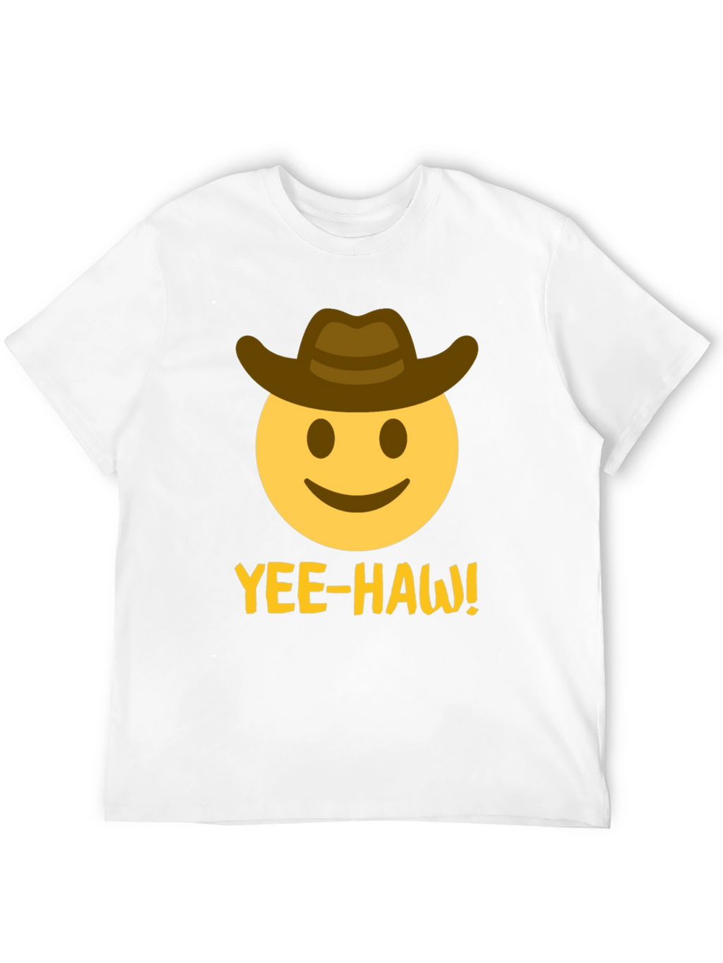 Yee-Haw Emoji Cowboy T-Shirt - Black