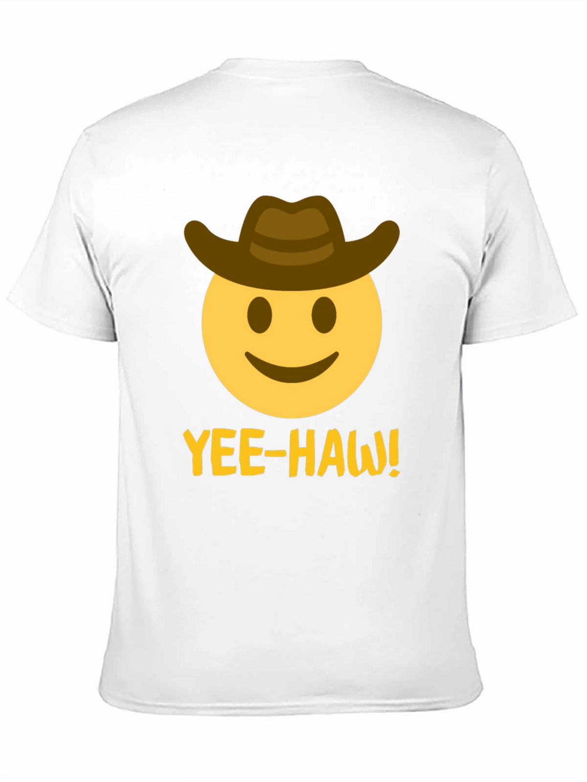 Yee-Haw Emoji Cowboy T-Shirt - Black