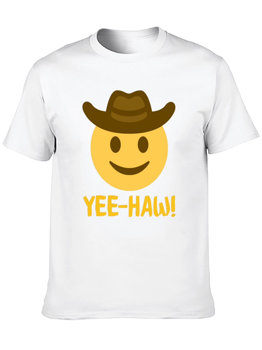 Yee-Haw Emoji Cowboy T-Shirt - Black