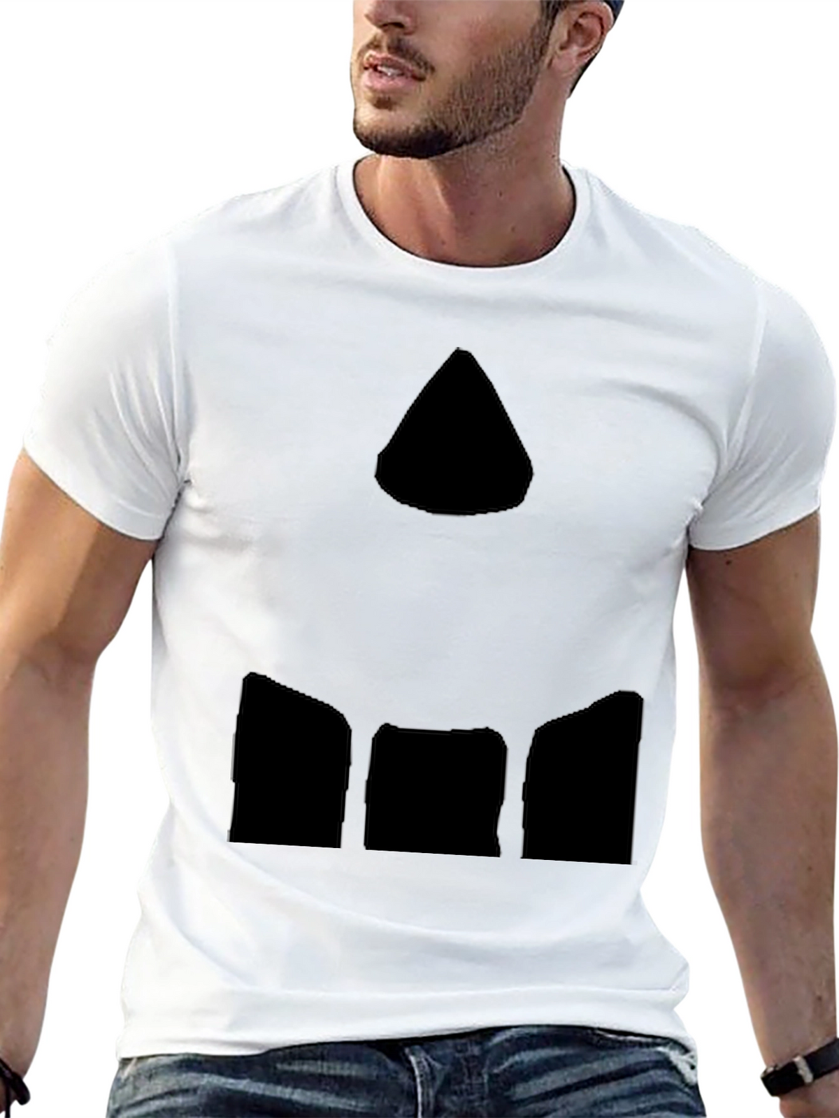 Abstract Graphic Print Black Casual T-Shirt