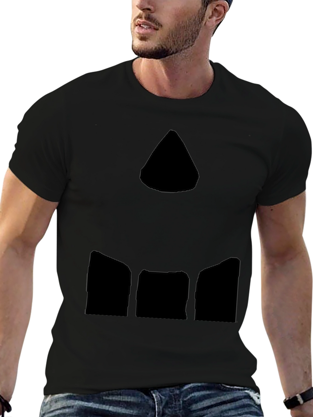 Abstract Graphic Print Black Casual T-Shirt