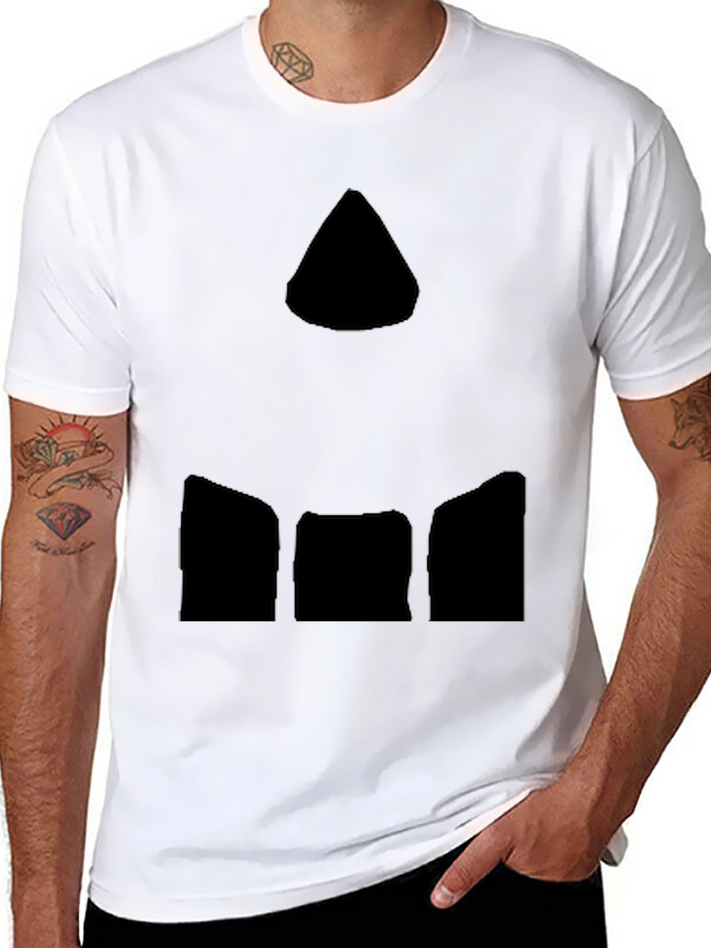 Abstract Graphic Print Black Casual T-Shirt