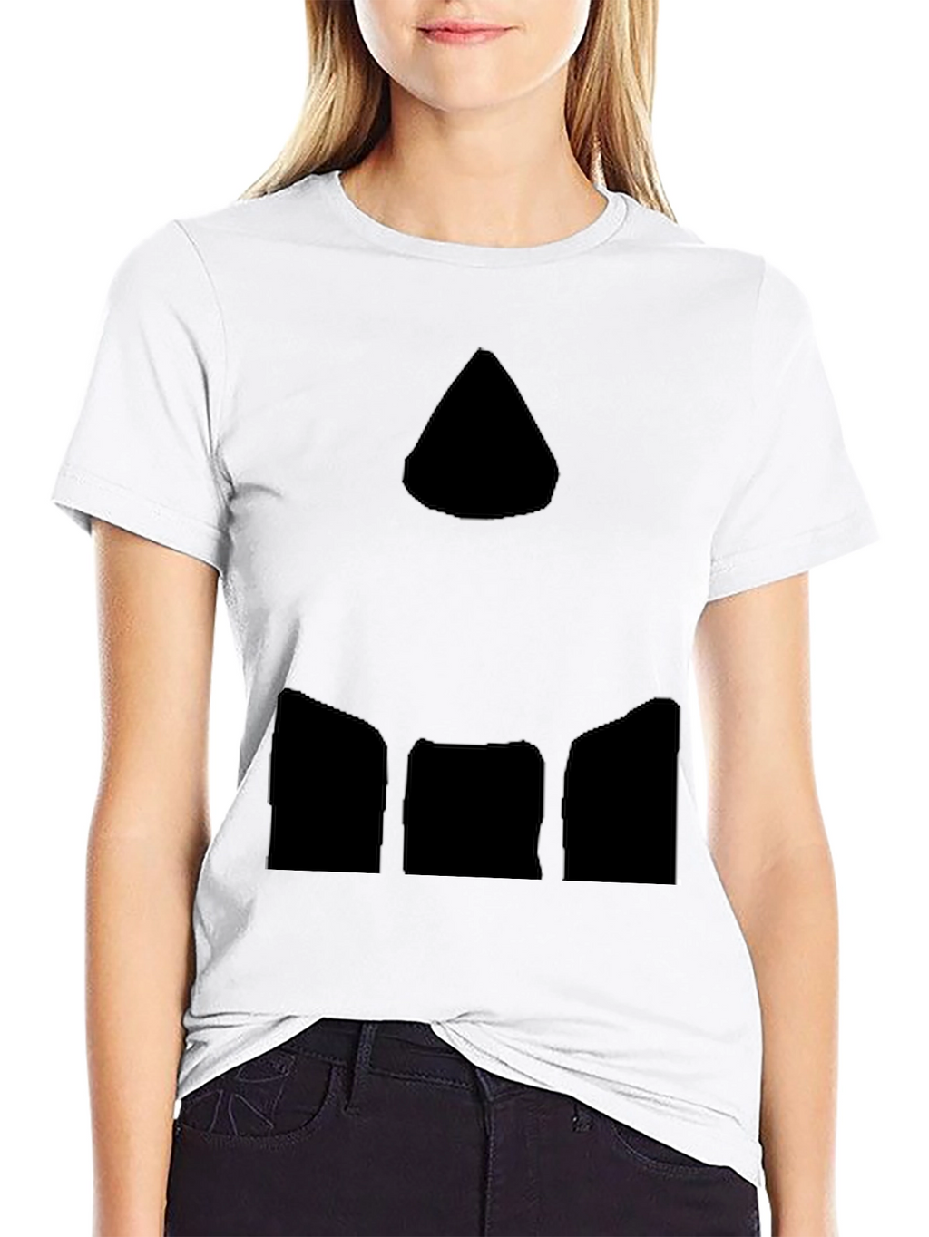 Abstract Graphic Print Black Casual T-Shirt