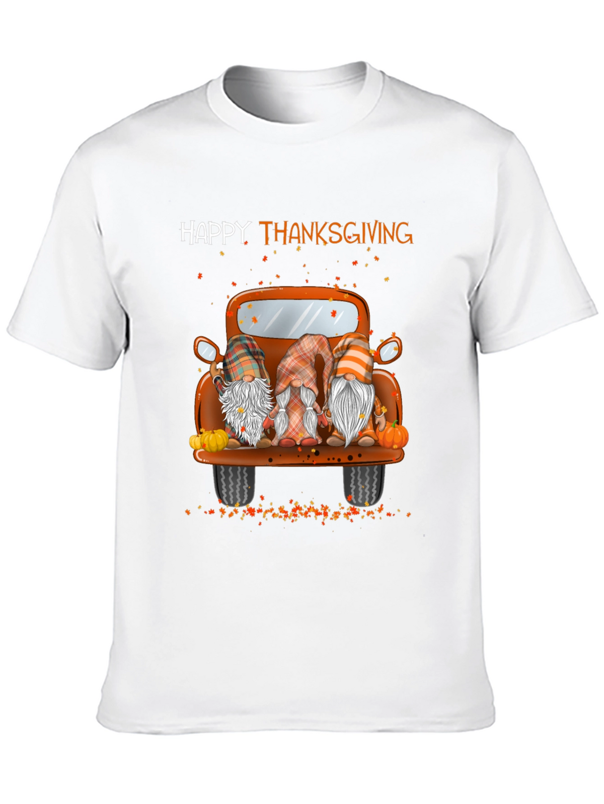 Happy Thanksgiving Truck Gnomes Graphic Tee