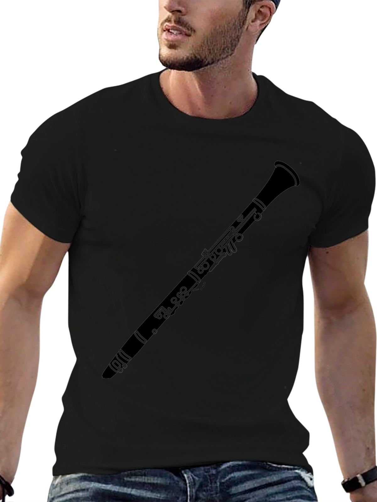 Clarinet Graphic Tee - Music Lover Shirt