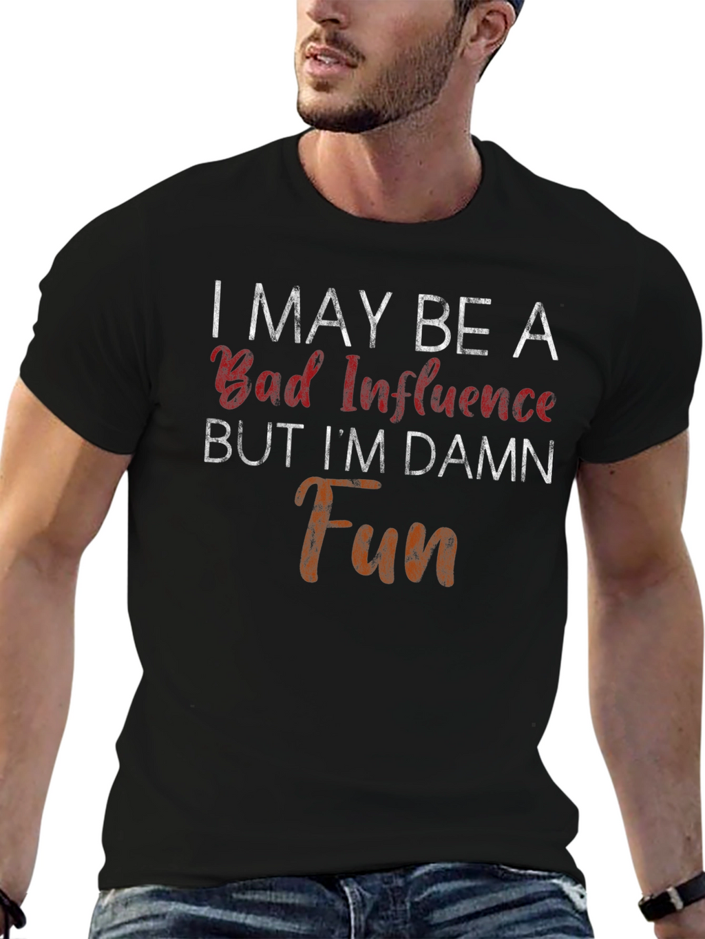Bad Influence Damn Fun Graphic Tee - Mens