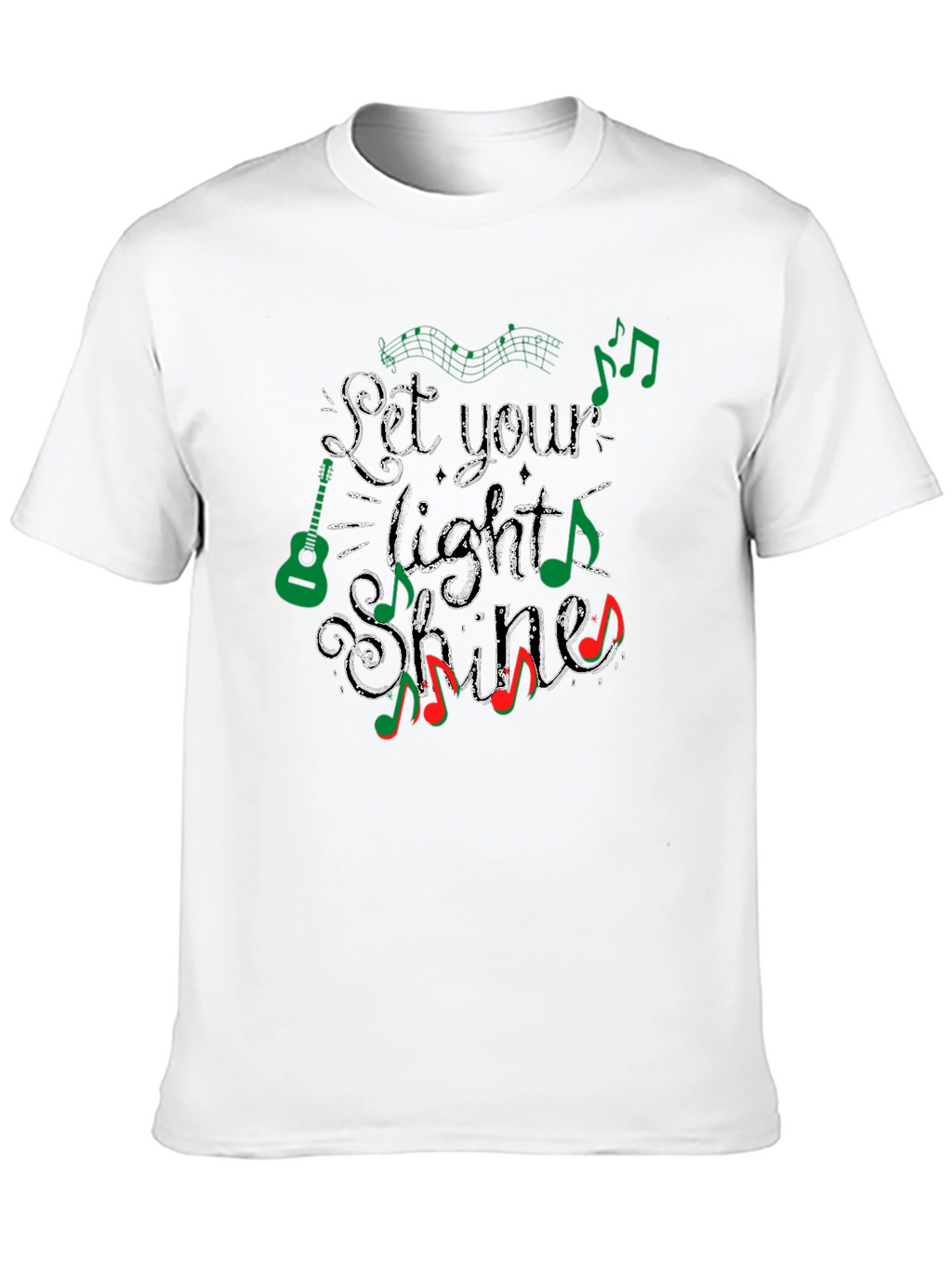 Let Your Light Shine Music Notes T-Shirt