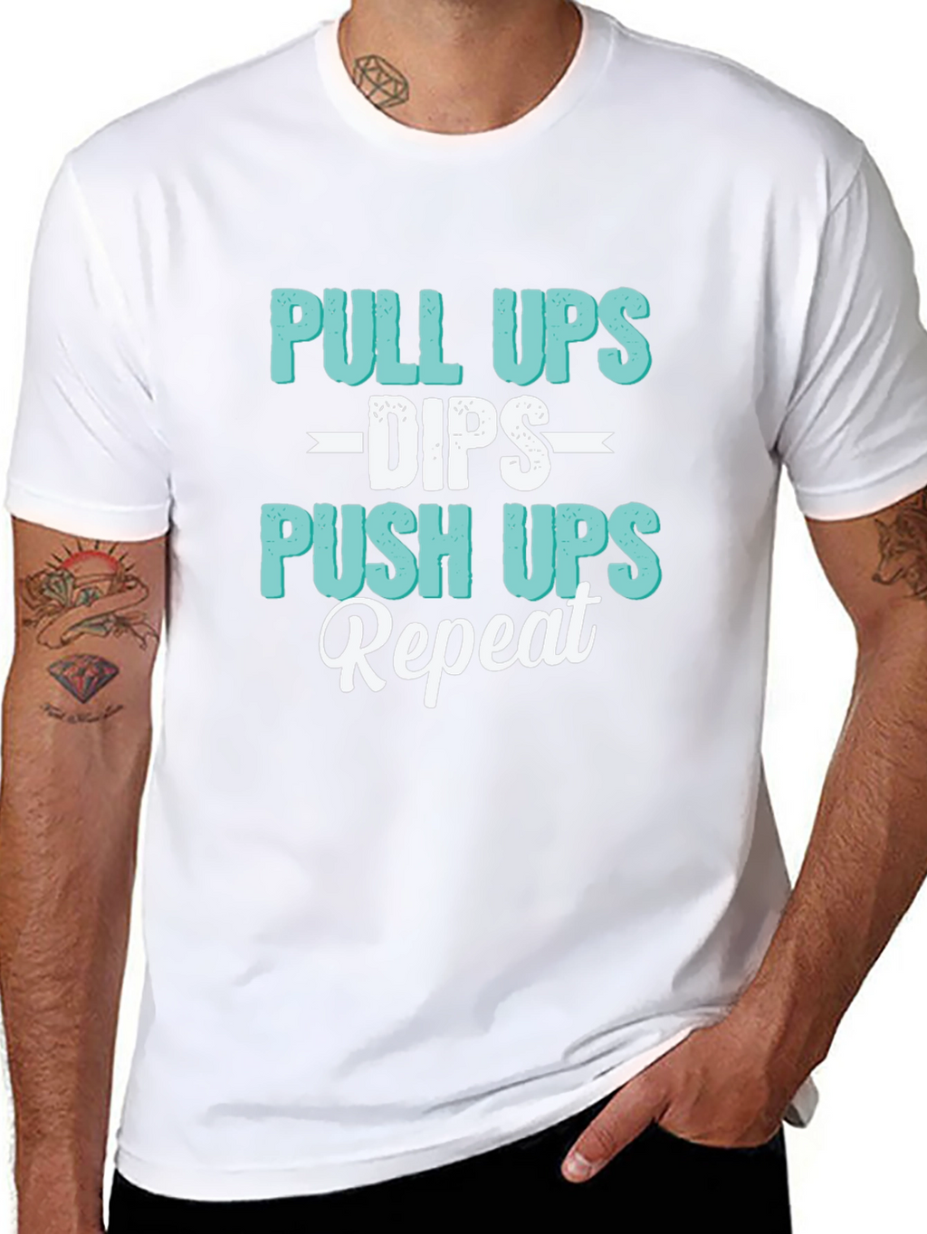 Pull Ups Dips Push Ups Repeat Workout T-Shirt