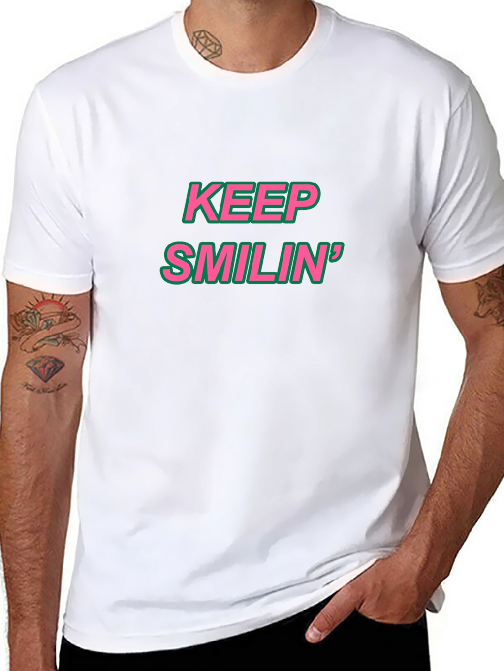 Keep Smilin Black Tee