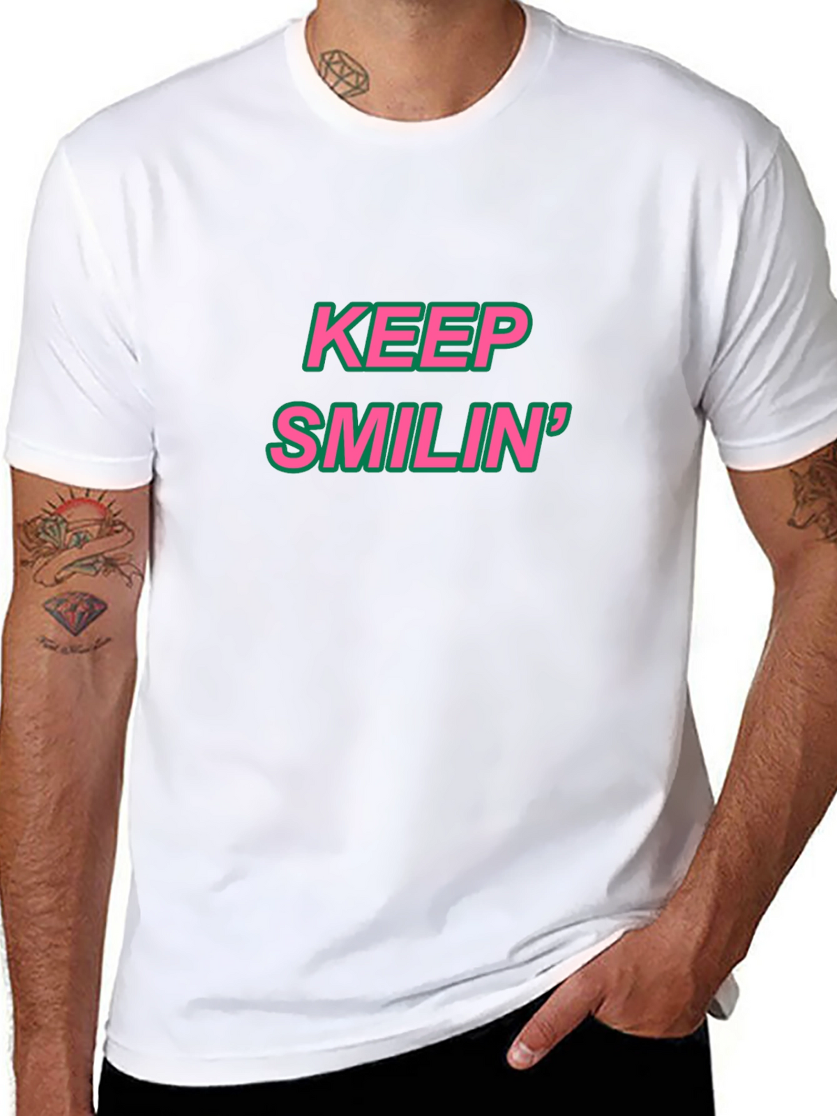 Keep Smilin Black Tee