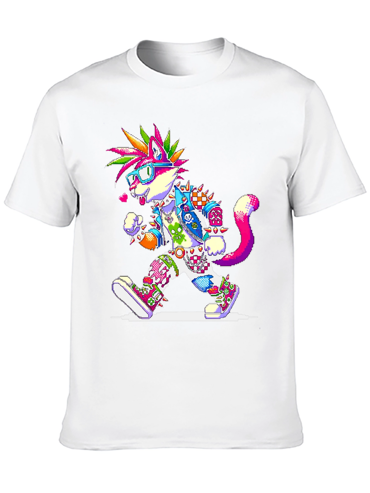 Pixel Punk Cat T-Shirt