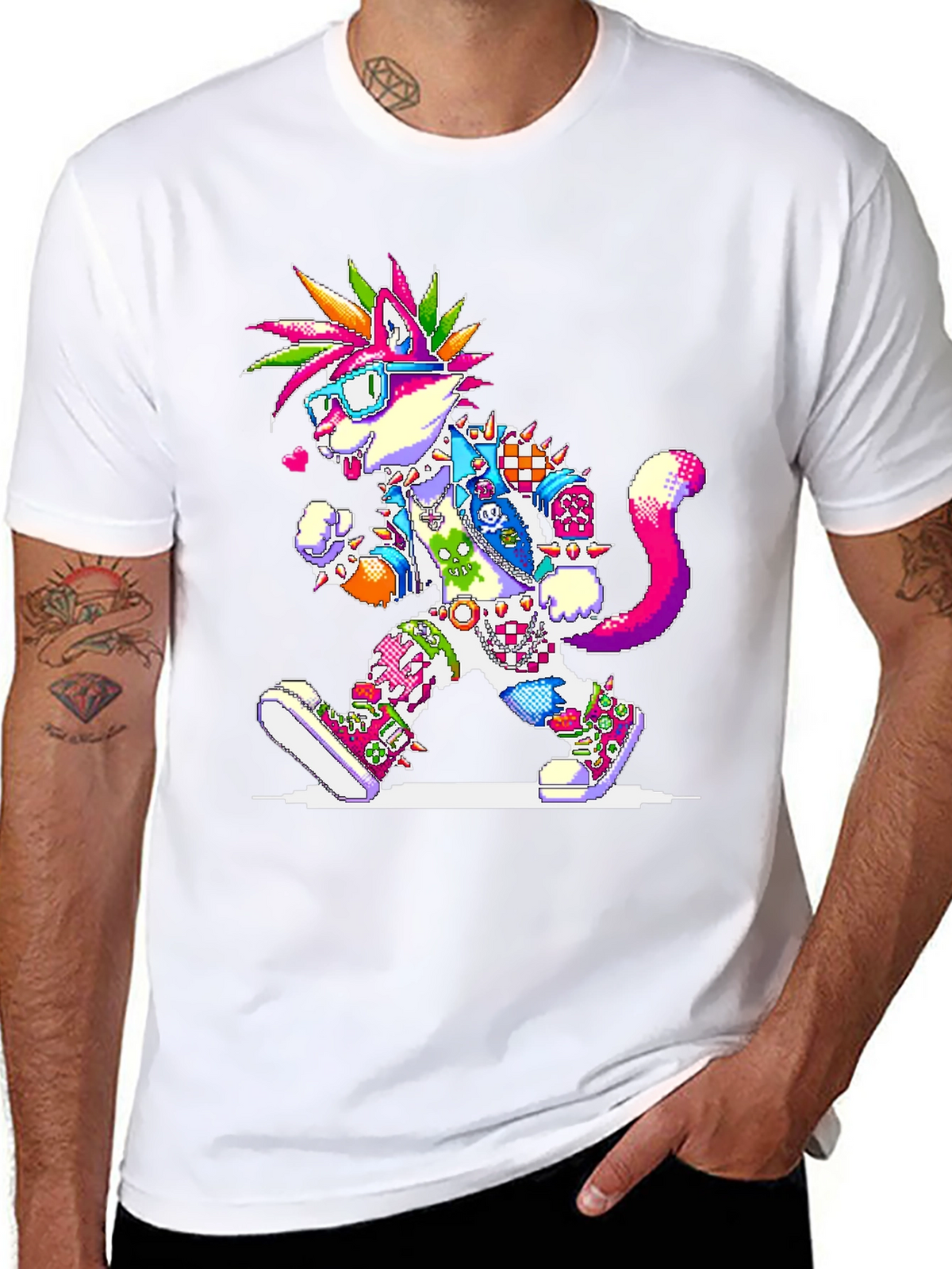 Pixel Punk Cat T-Shirt