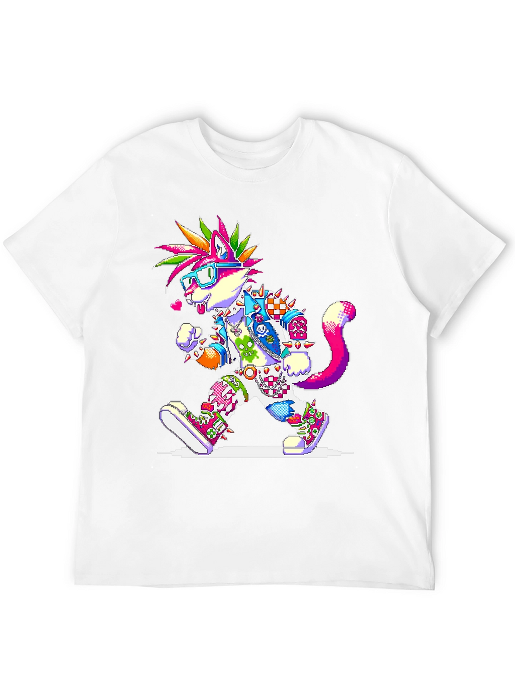 Pixel Punk Cat T-Shirt