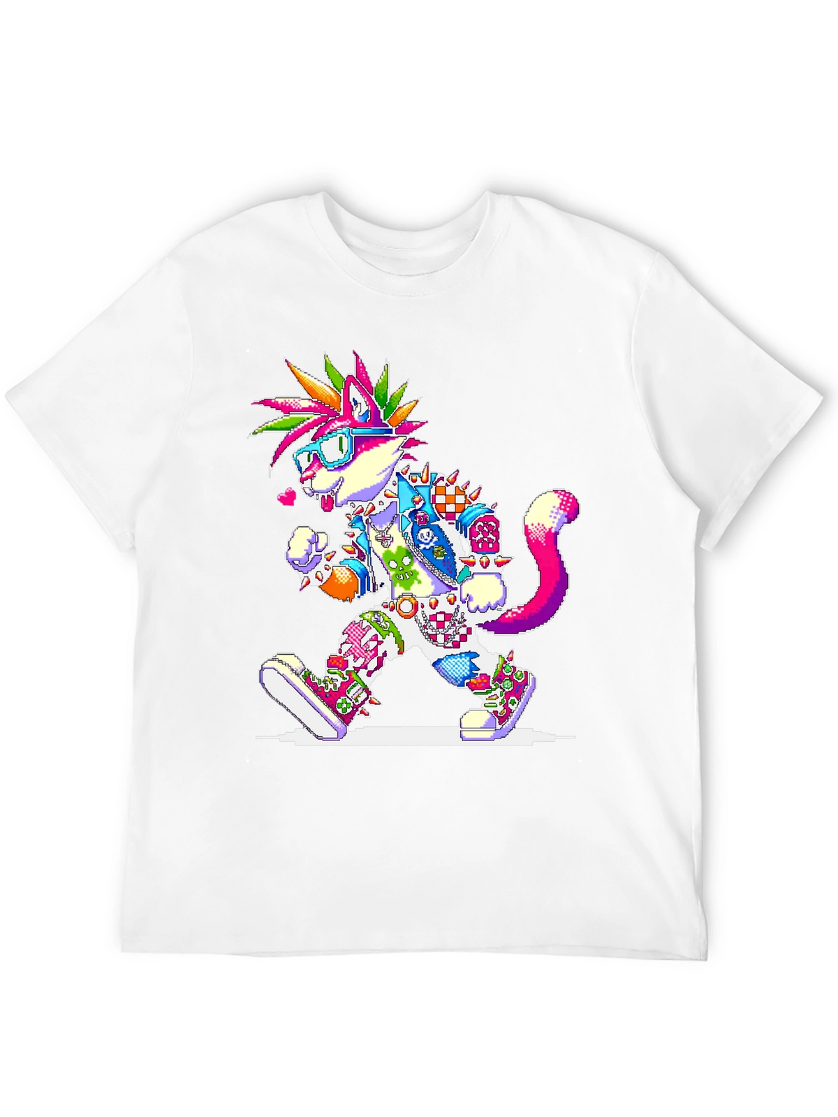 Pixel Punk Cat T-Shirt
