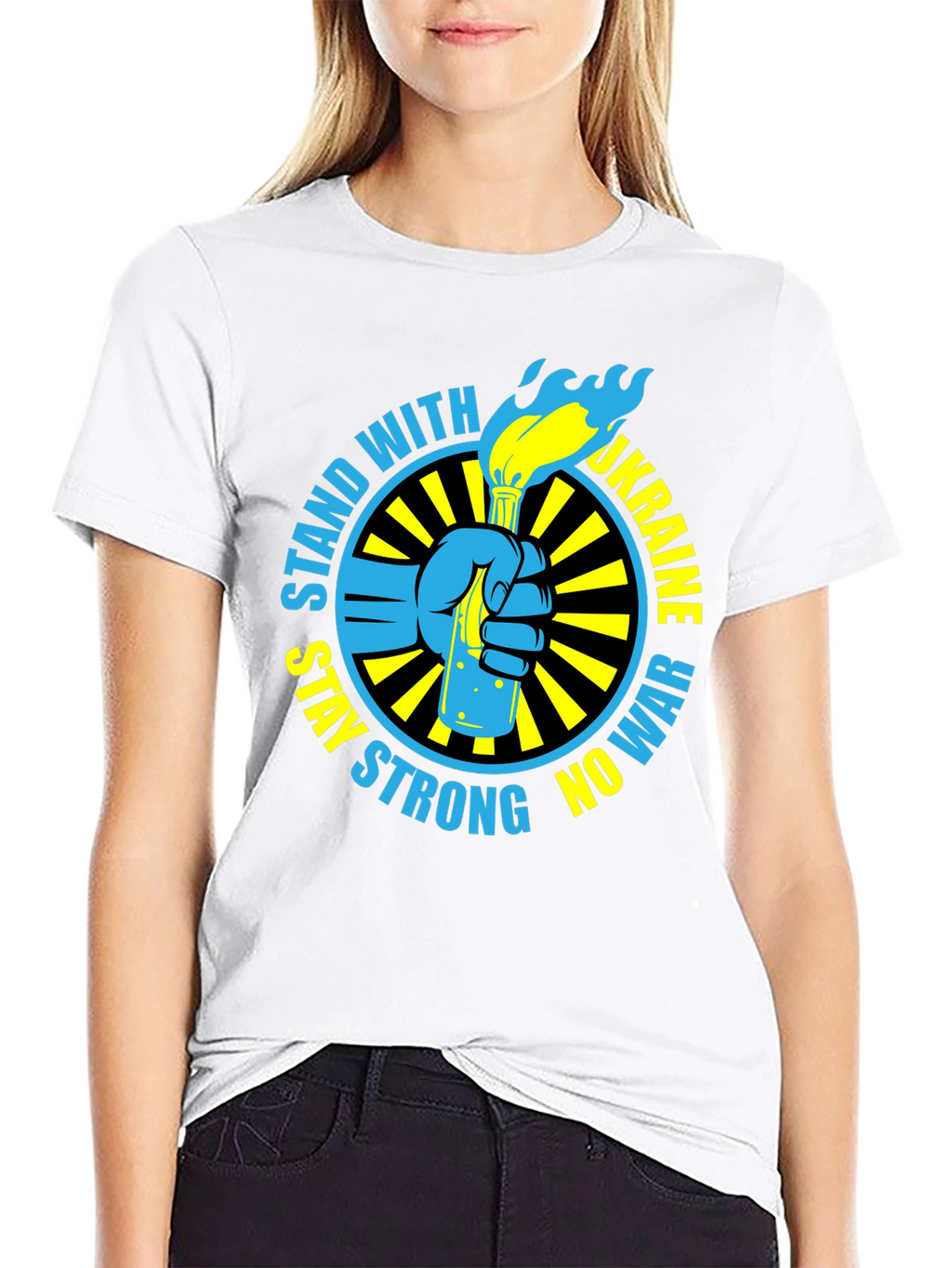 Stand with Ukraine T-Shirt - Stay Strong No War