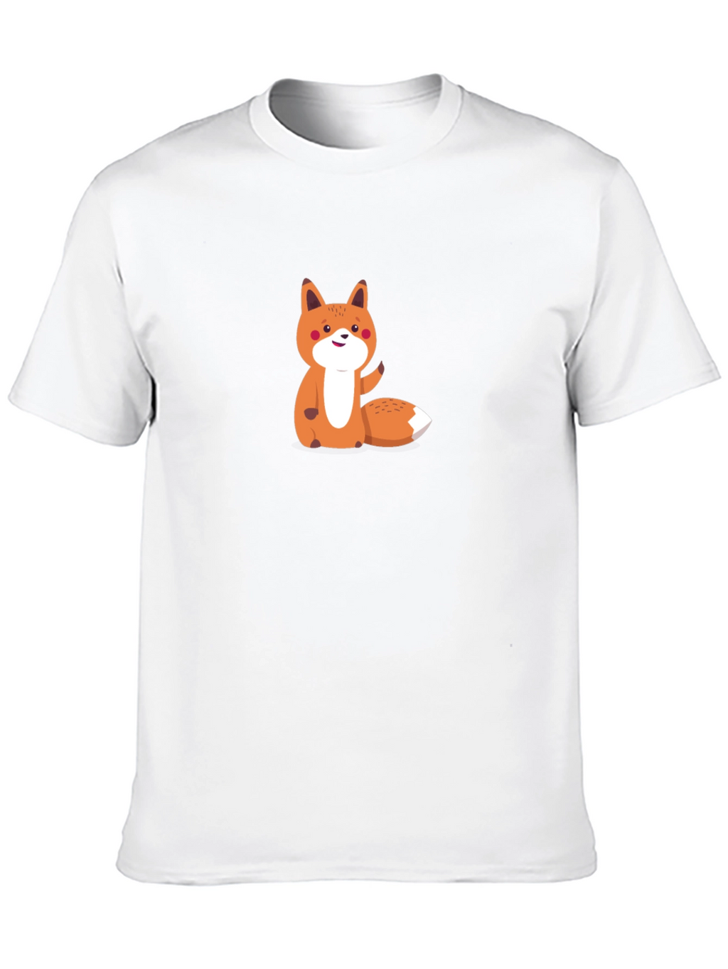 Cute Fox Graphic Tee - Mens Black T-Shirt