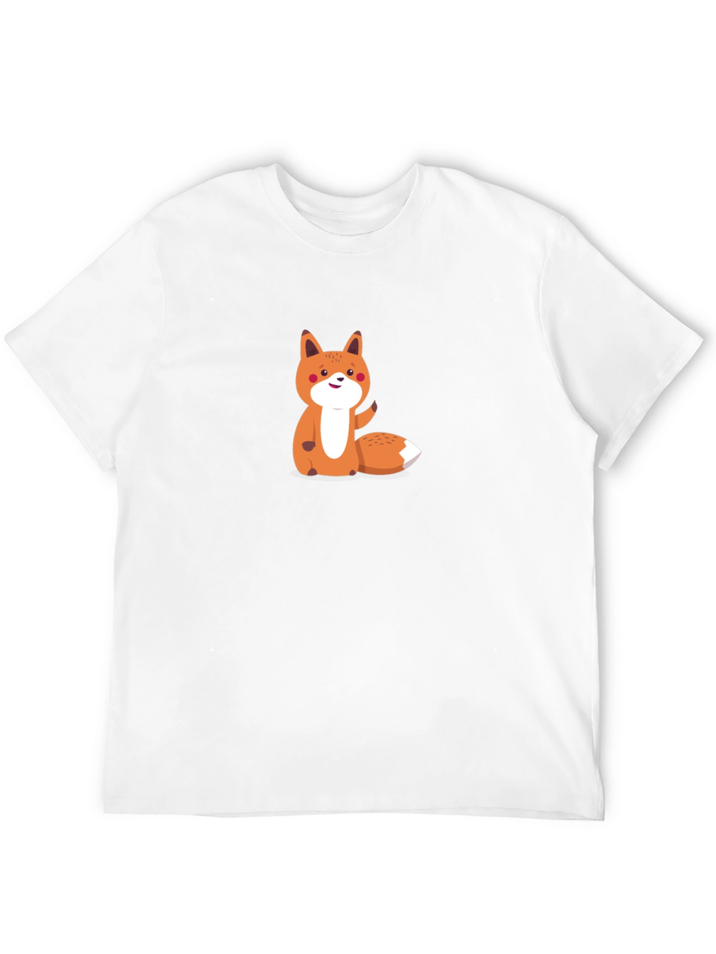 Cute Fox Graphic Tee - Mens Black T-Shirt