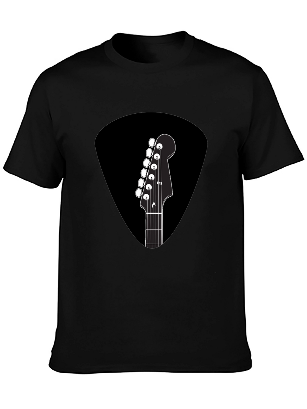 Guitar Pick T-Shirt - Musical Headstock Design