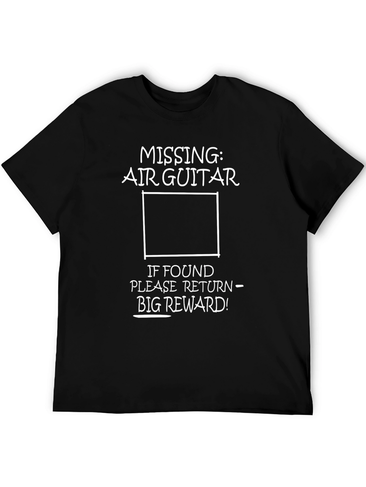 Missing Air Guitar Graphic Tee - Funny Music Lover Shirt