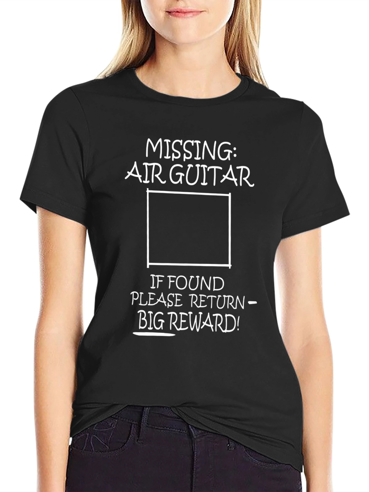 Missing Air Guitar Graphic Tee - Funny Music Lover Shirt