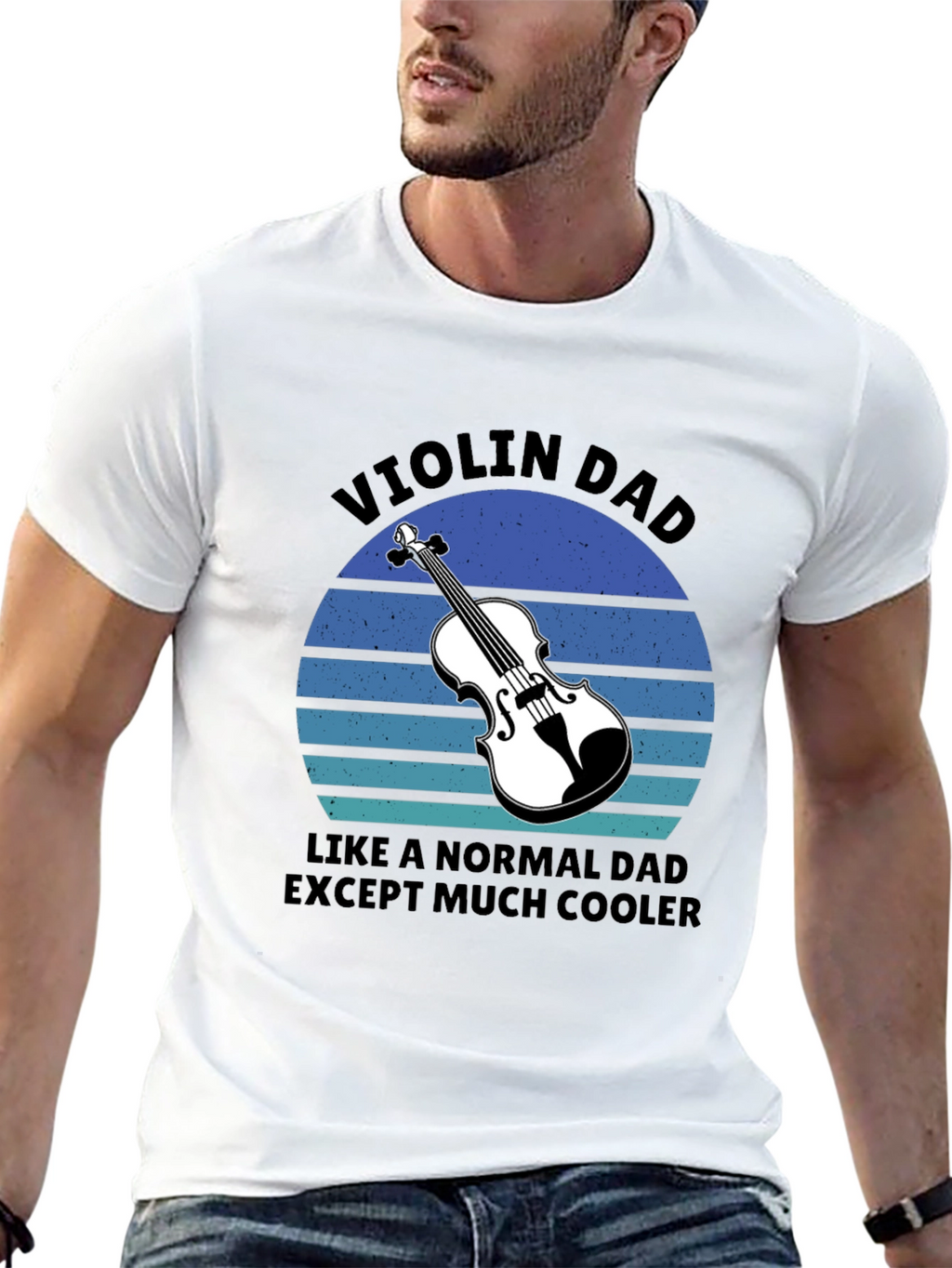 Violin Dad T-Shirt - Cool Musician Father Gift