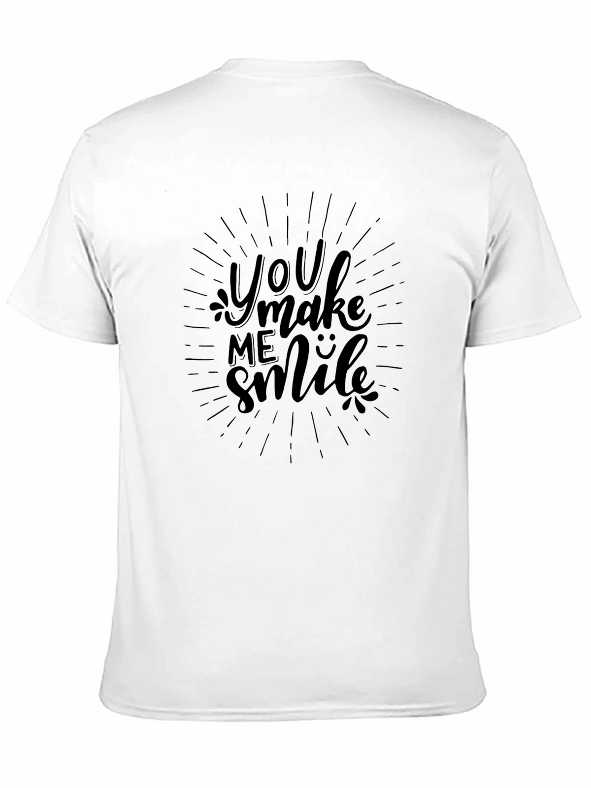 You Make Me Smile Graphic Tee - Black