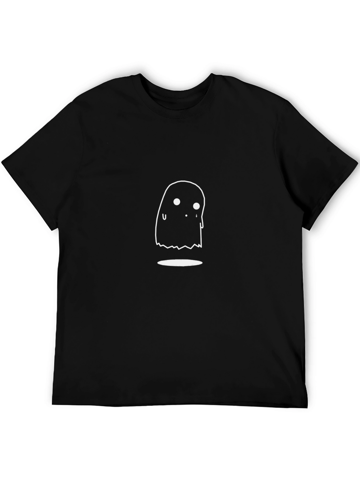 Ghost Graphic Tee - Soft Black Cotton Shirt