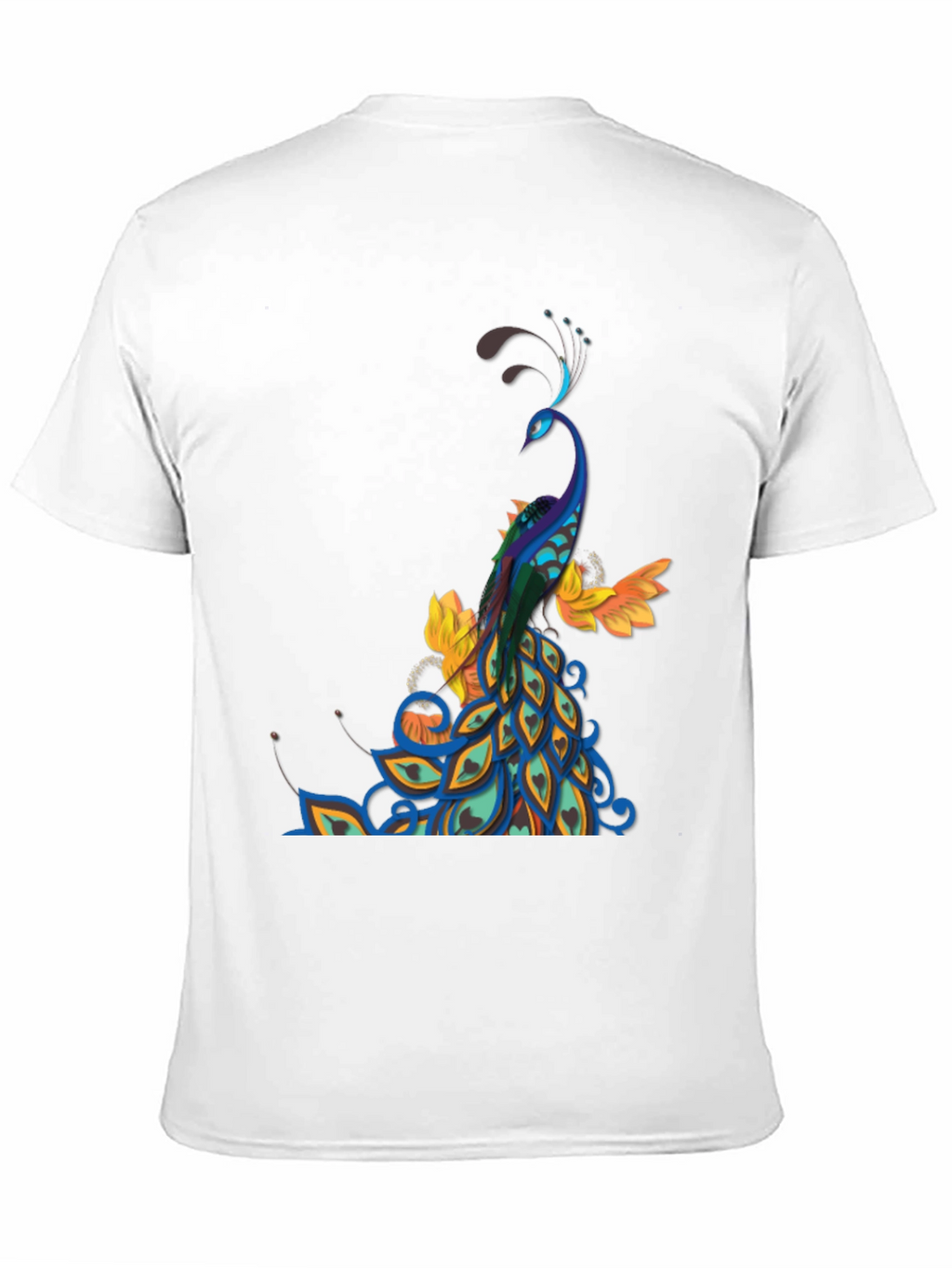 Peacock Graphic Black T-Shirt