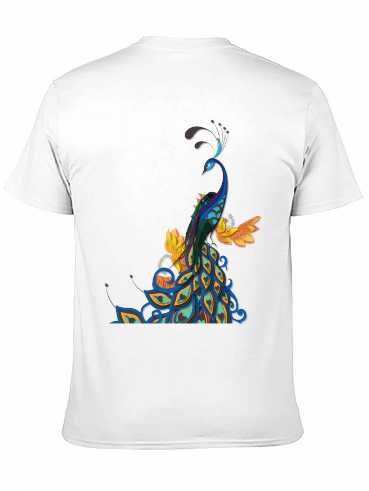 Peacock Graphic Black T-Shirt